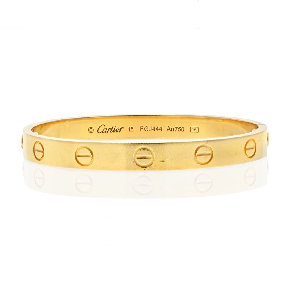 Cartier Love Bracelet in 18K Yellow Gold Size 15